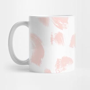 Blush over White Brushtroke Dots Mug